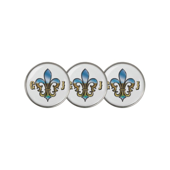Elegant Golf Fleur De Lis Design Ball Marker (3 Up)