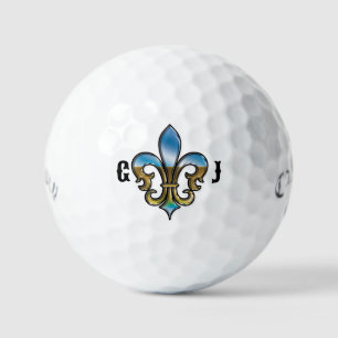 Elegant Golf Fleur De Lis Design Golf Balls