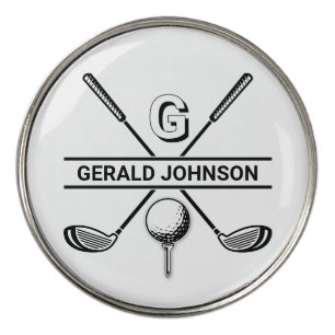 Elegant Golf Monogram Design Ball Marker