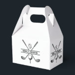 Elegant Golf Monogram Design Favor Boxes<br><div class="desc">Minimalist Custom Elegant Golf Monogram Design by Edward Eksi. Easy modification of INITIALS and TEXTS for your needs.</div>