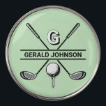 Elegant Golf Monogram Design Golf Ball Marker<br><div class="desc">Minimalist Custom Elegant Golf Monogram Design by Edward Eksi. Easy modification of INITIALS and TEXTS for your needs.</div>