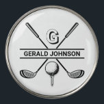 Elegant Golf Monogram Design Golf Ball Marker<br><div class="desc">Minimalist Custom Elegant Golf Monogram Design by Edward Eksi. Easy modification of INITIALS and TEXTS for your needs.</div>