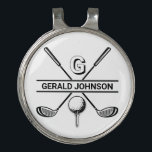 Elegant Golf Monogram Design Golf Hat Clip<br><div class="desc">Minimalist Custom Elegant Golf Monogram Design by Edward Eksi. Easy modification of INITIALS and TEXTS for your needs.</div>
