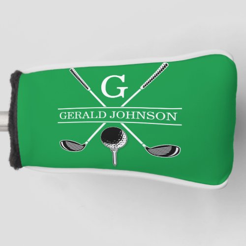 Elegant Golf Monogram Design Golf Head Cover