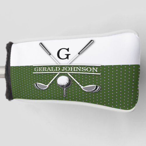 Elegant Golf Monogram Design Golf Head Cover