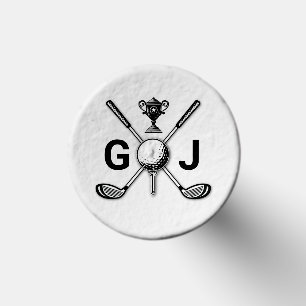 Elegant Golf Monogram Design Golf Tees