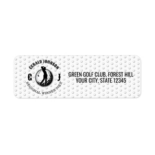 Elegant Golf Monogram Design Label