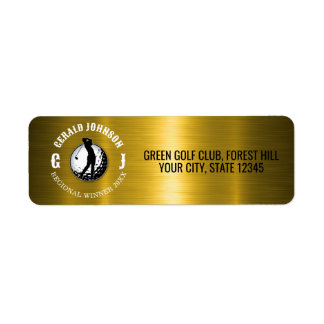 Elegant Golf Monogram Design Label
