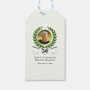 Elegant Golf Theme Player Experience 50th birthday Gift Tags