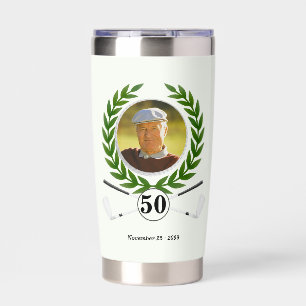 Elegant Golf Theme Player Experience 50th birthday Insulated Tumbler