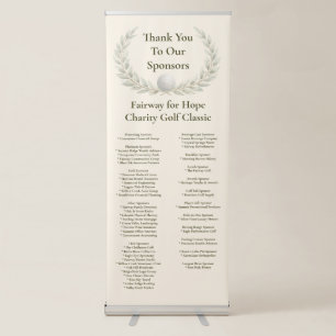 Elegant Golf Tournament Thank You Sponsors Retractable Banner