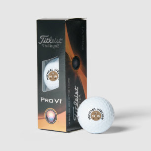 elegant golfer logo golf balls