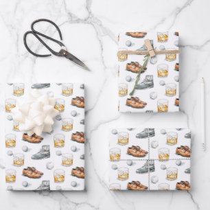 Elegant Golfer Wrapping Paper Sheets