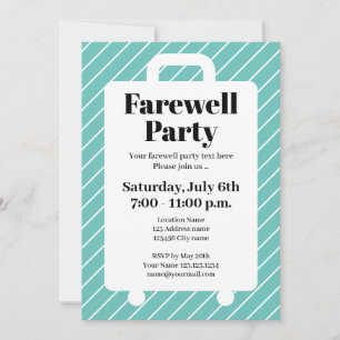 Elegant goodbye farewell going away party invitation