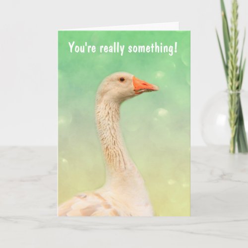 Elegant Goose Happy Birthday Card