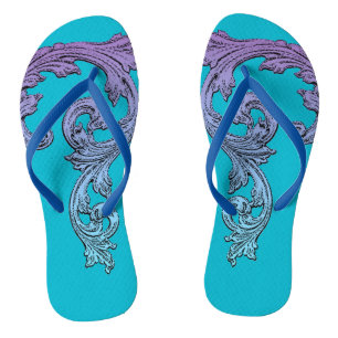 Elegant Goth Design Flip Flops