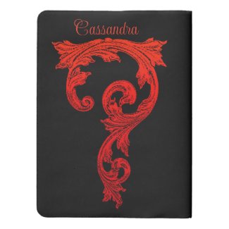 Elegant Goth Design in Blood Red Personalized 