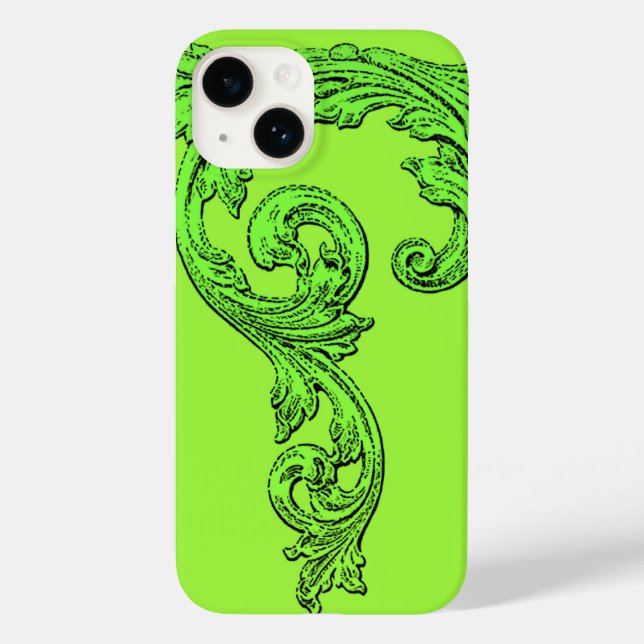 Elegant Goth Design in Green iPhone 7 Case (Back)