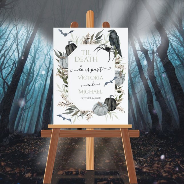 Elegant Goth Halloween Wedding Till Death Poster (Creator Uploaded)