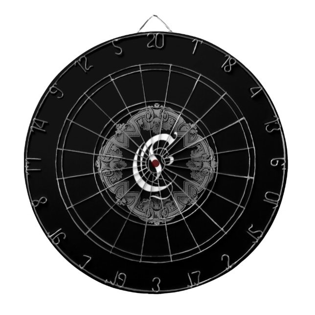 Elegant Goth Initial C Dart Board (Front)