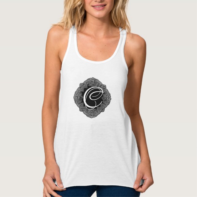 Elegant Goth Initial Tank Top (Front)