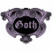 Elegant goth ornate black and purple magnet