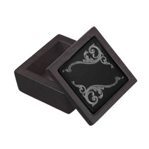 Elegant Goth Swirl Design Keepsake Box