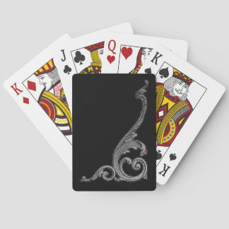 Elegant Goth Swirl Design Poker Cards