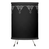 Elegant Goth Swirl Design  Tripod Lamp (Left)