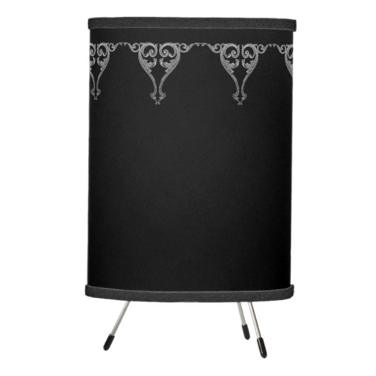 Elegant Goth Swirl Design  Tripod Lamp (Right)