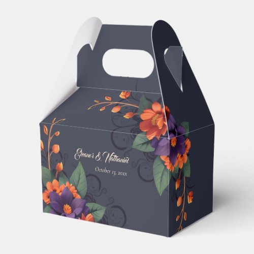 Elegant Gothic 3D Floral Favor Box