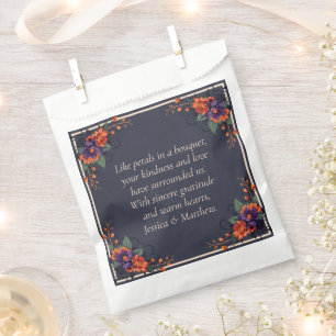 Elegant Gothic 3D Floral Gratitude Favor Bag
