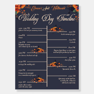 Elegant Gothic 3D Floral Skull wedding timeline Foam Board