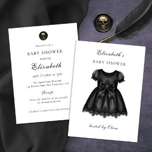 Elegant Gothic Baby Shower Invitation