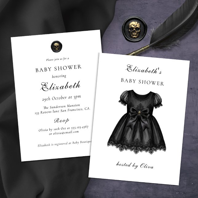Elegant Gothic Baby Shower  Invitation (Creator Uploaded)