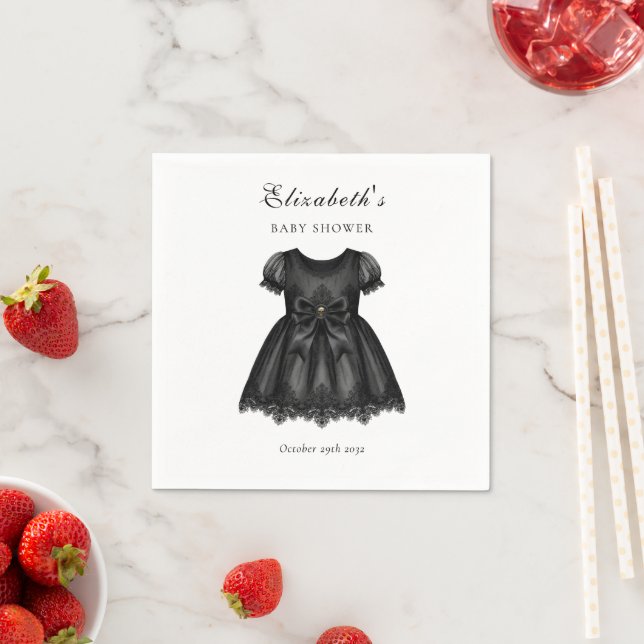 Elegant Gothic Baby Shower  Napkins (Insitu)