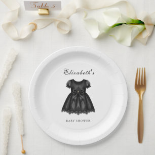 Elegant Gothic Baby Shower Paper Plates