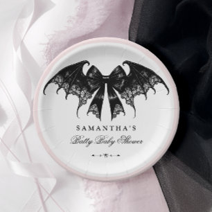 Elegant Gothic Baby Shower Paper Plates