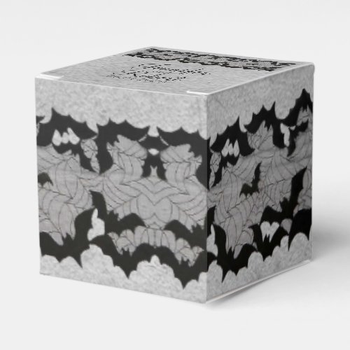 Elegant Gothic Bat Lace Posh Wedding Favor Box
