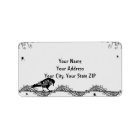 Elegant Gothic Black White Halloween Address Label | Zazzle