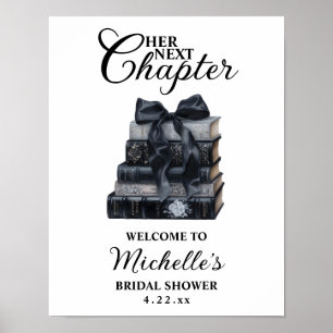 Elegant Gothic Book Themed Bridal Shower  Poster