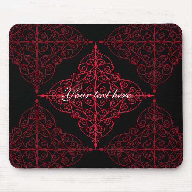 Elegant gothic Christmas ornamental design Mouse Pad (Front)