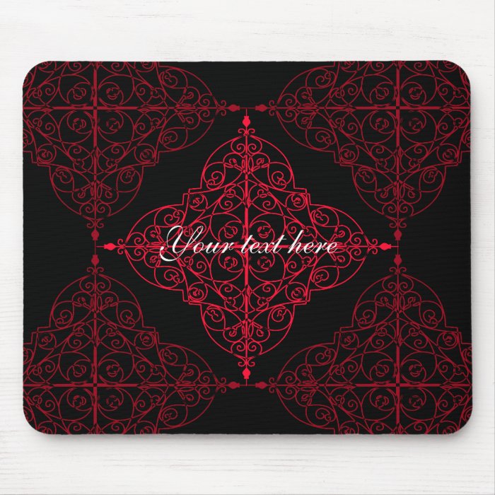 Elegant gothic Christmas ornamental design Mouse Pads