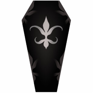 Elegant gothic coffin for Halloween Statuette