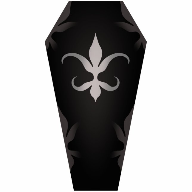 Elegant gothic coffin for Halloween Statuette (Front)