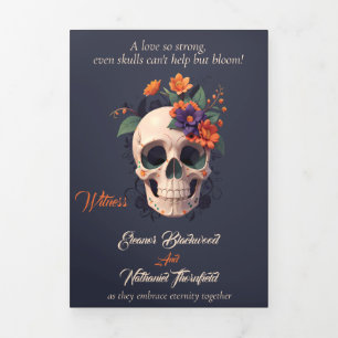 Elegant Gothic Complete Trifolded Wedding program