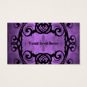 Elegant gothic damask purple and black decor (Back)