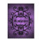 Elegant gothic damask purple and black