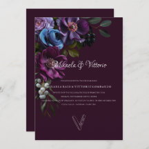 Elegant Gothic Dark Flower Wedding