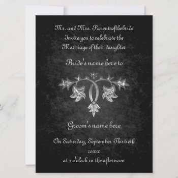 Elegant Gothic Dark Romance Wedding 6.5" X 8.75" Invitation by TheHopefulRomantic at Zazzle